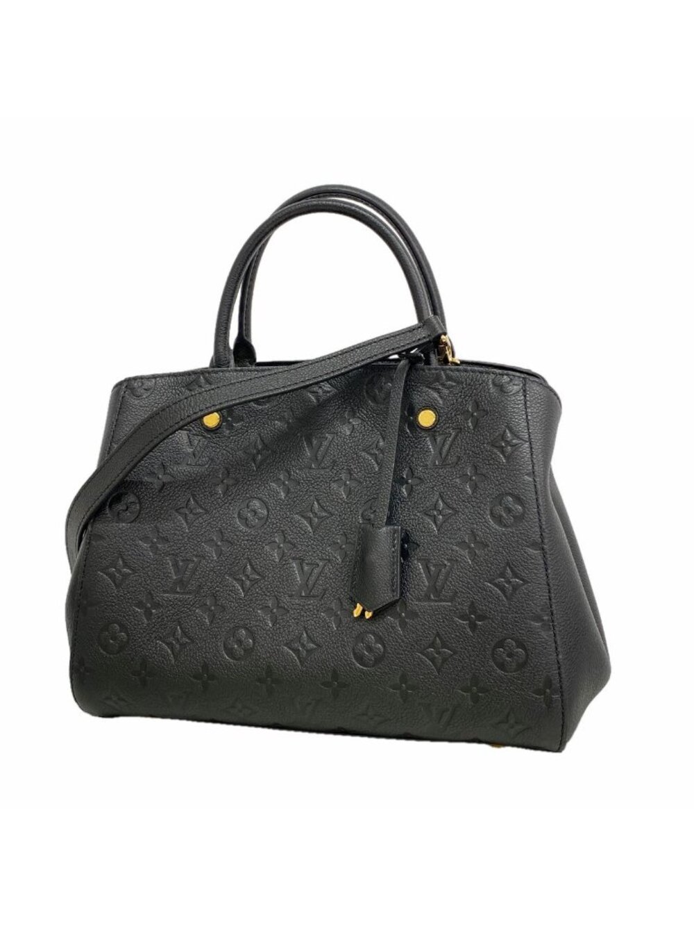 Louis Vuitton Handbag Monogram Empreinte Montaigne MM Noir 2-Way Bag